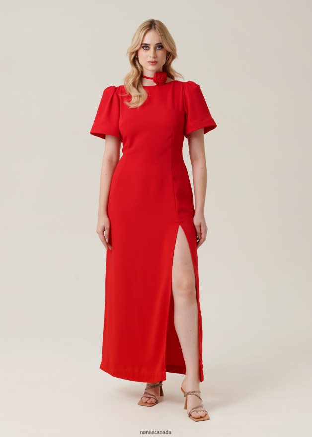 Nana's Canada Red Celine Maxi Dress V06HD21