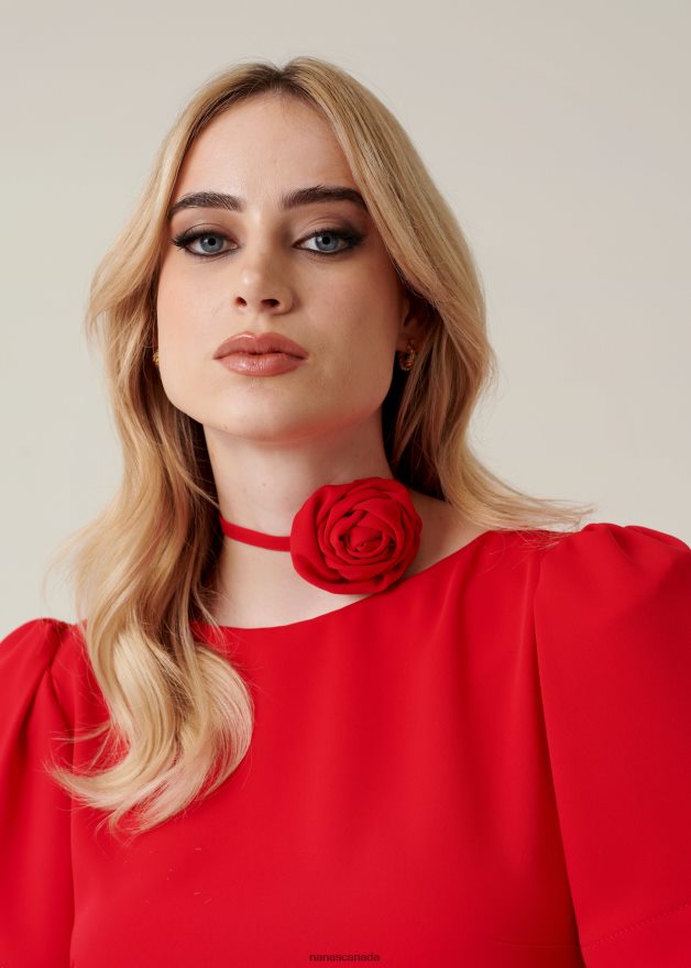 Nana's Canada Red Celine Maxi Dress V06HD21