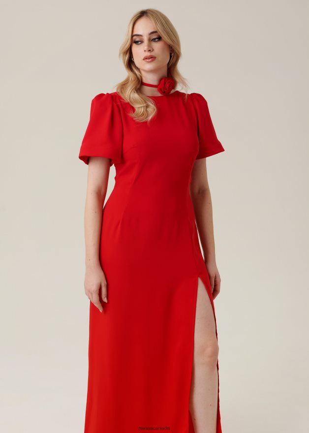 Nana's Canada Red Celine Maxi Dress V06HD21