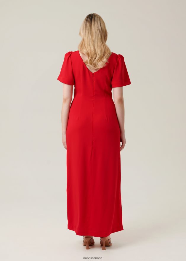 Nana's Canada Red Celine Maxi Dress V06HD21
