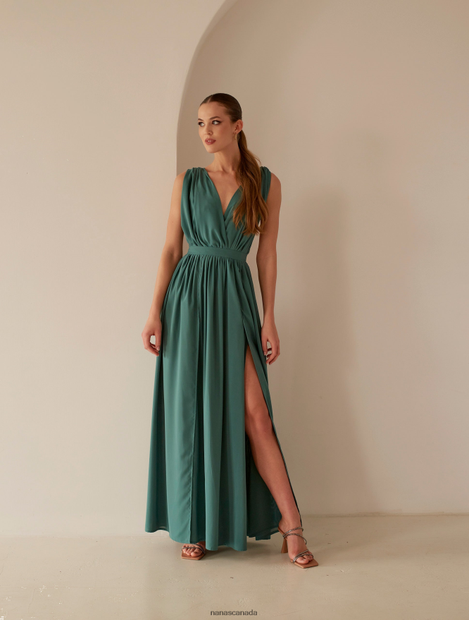 Nana's Canada Smokey Emerald Cara Maxi Dress V06HD251
