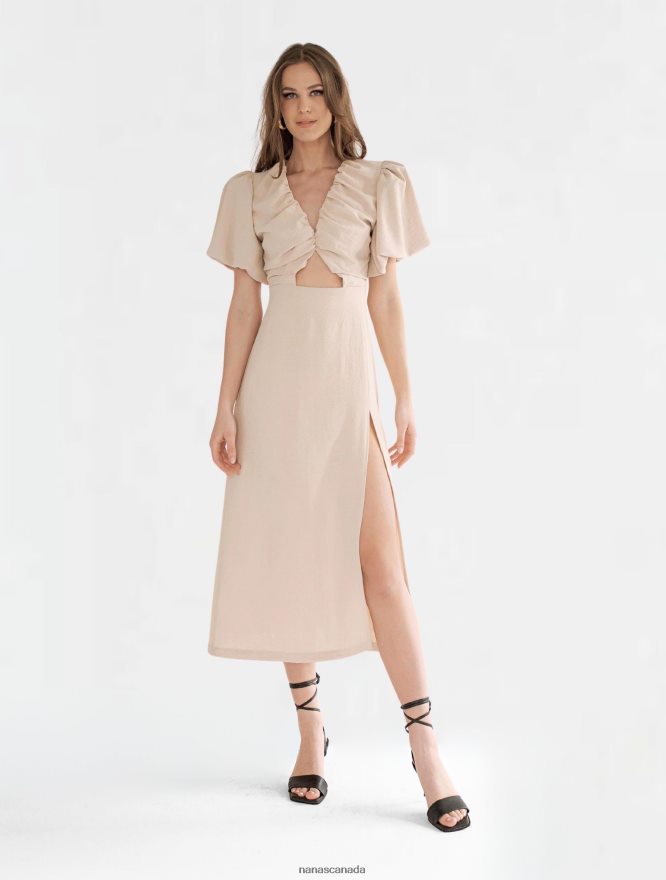 Nana's Canada Beige Nelly Dress V06HD277