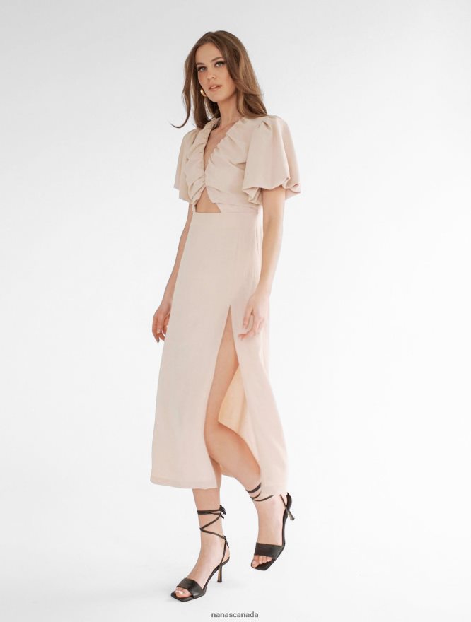 Nana's Canada Beige Nelly Dress V06HD277