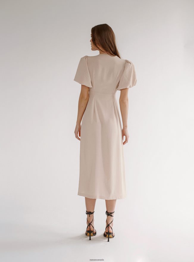 Nana's Canada Beige Nelly Dress V06HD277