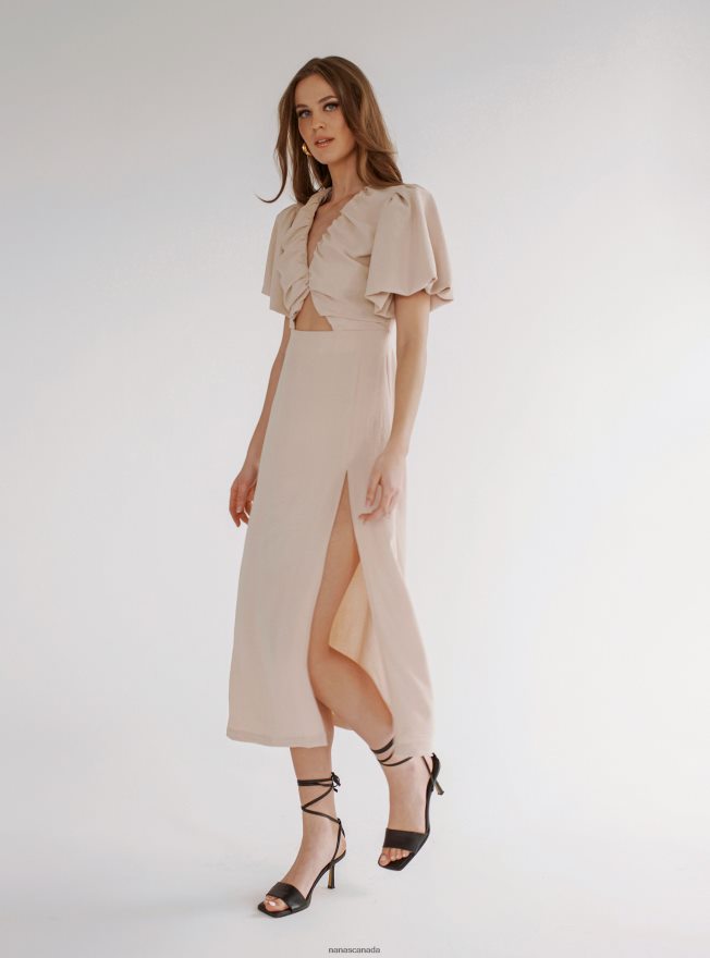 Nana's Canada Beige Nelly Dress V06HD277