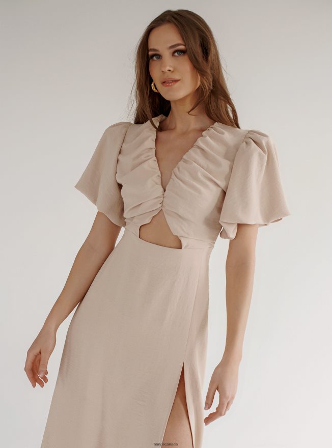 Nana's Canada Beige Nelly Dress V06HD277