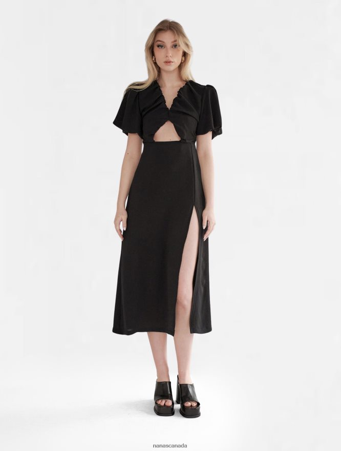 Nana's Canada Black Nelly Dress V06HD278