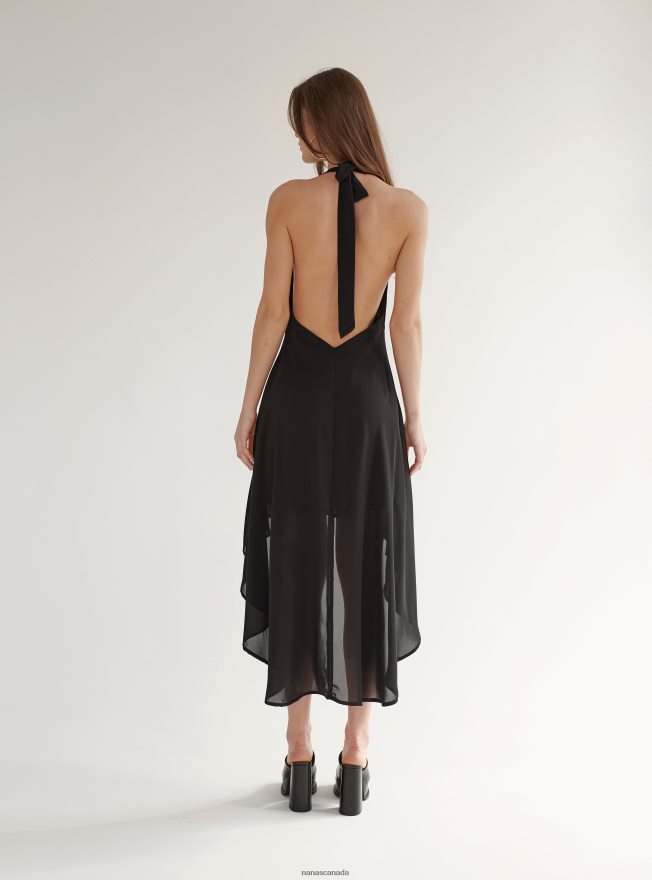 Nana's Canada Black Simona Dress V06HD282