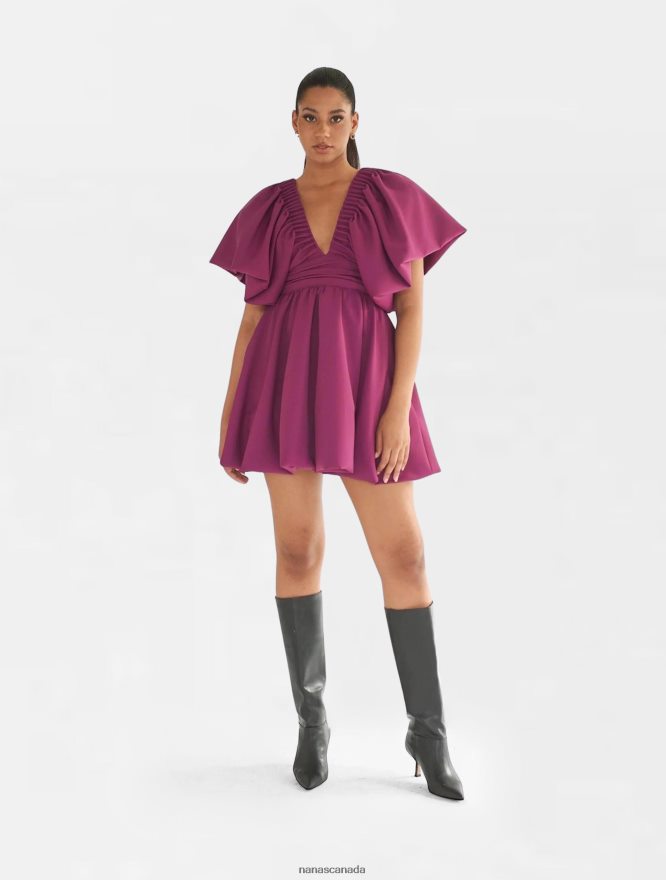 Nana's Canada Aubergine Gaia Dress V06HD225