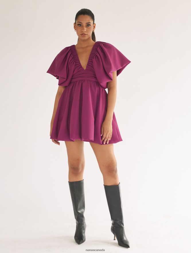 Nana's Canada Aubergine Gaia Dress V06HD225