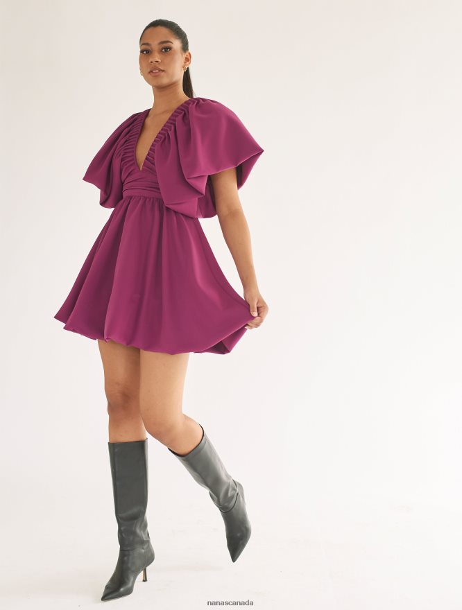 Nana's Canada Aubergine Gaia Dress V06HD225