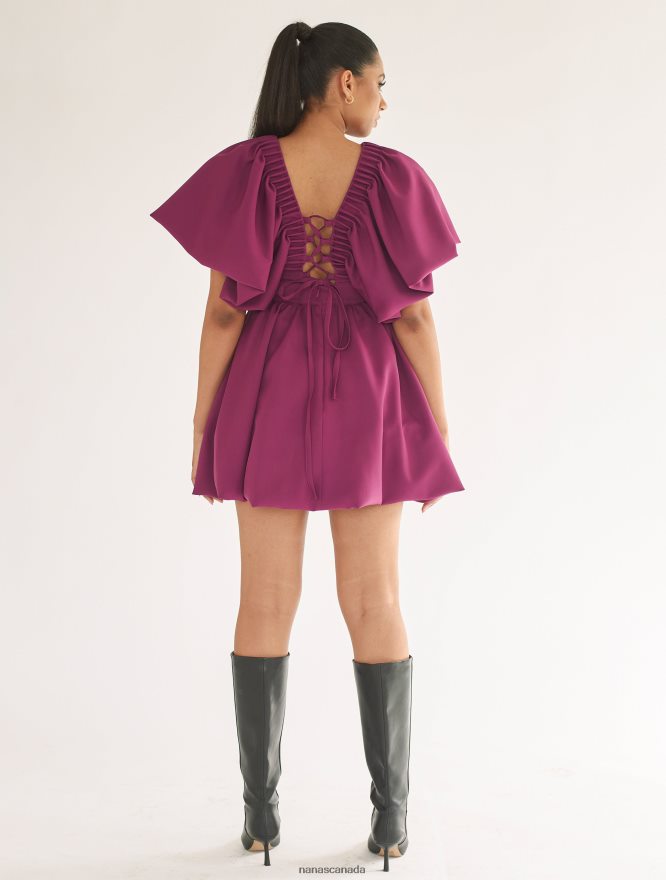 Nana's Canada Aubergine Gaia Dress V06HD225