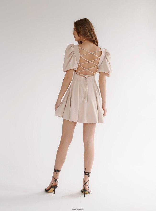 Nana's Canada Beige Camille Dress V06HD276
