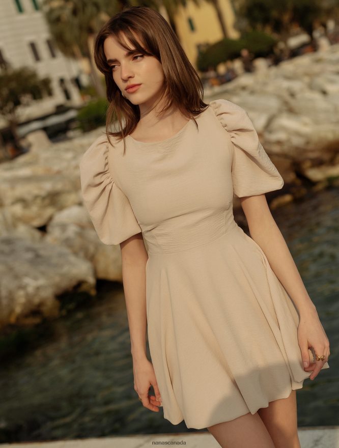 Nana's Canada Beige Camille Dress V06HD276