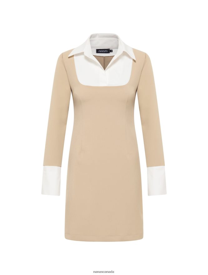 Nana's Canada Beige Paris Dress V06HD214