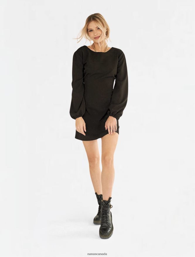 Nana's Canada Black Amira Dress V06HD220