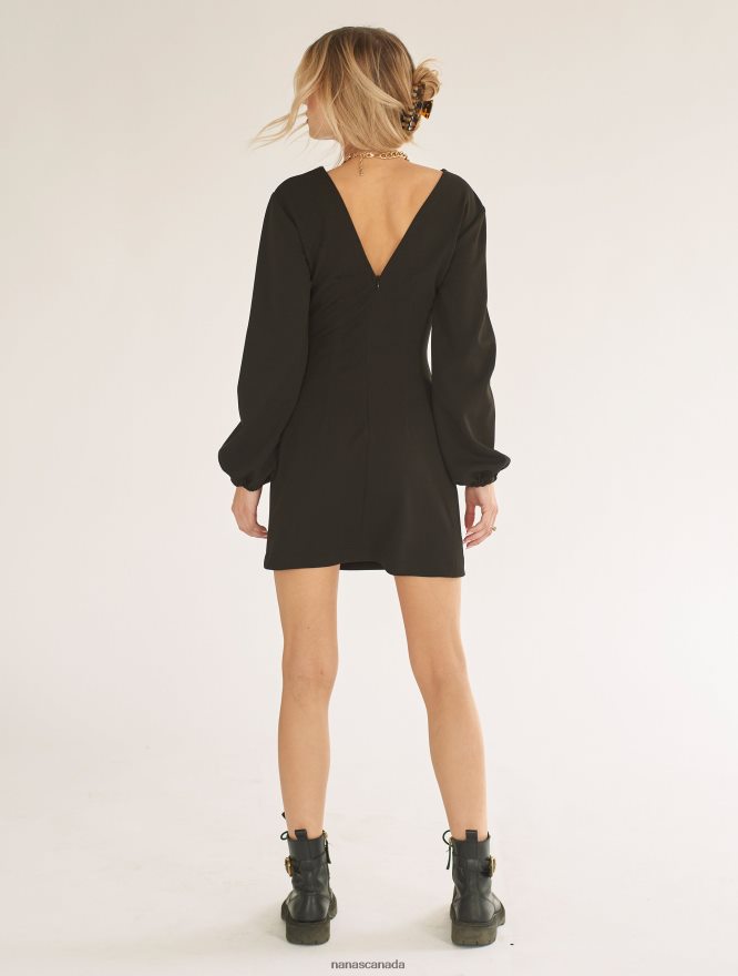 Nana's Canada Black Amira Dress V06HD220