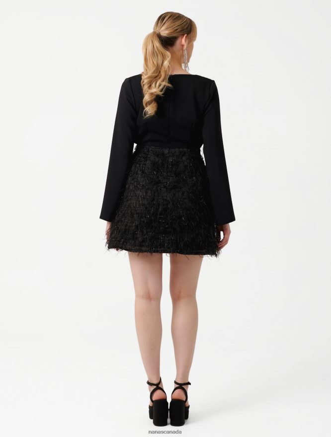 Nana's Canada Black Aurora Mini Dress V06HD23