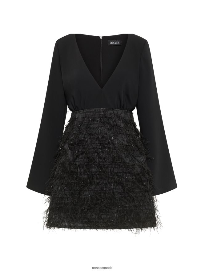 Nana's Canada Black Aurora Mini Dress V06HD23