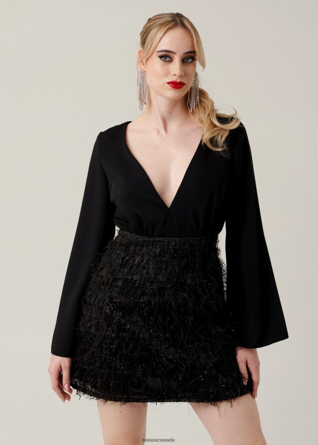 Nana's Canada Black Aurora Mini Dress V06HD23