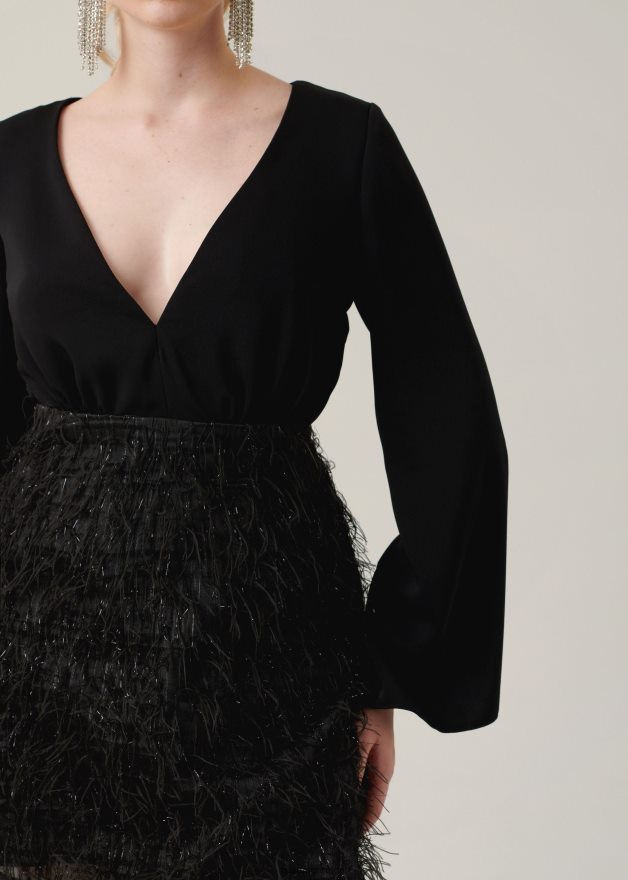 Nana's Canada Black Aurora Mini Dress V06HD23