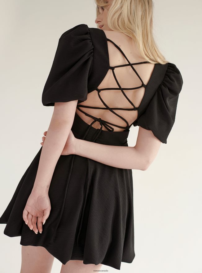 Nana's Canada Black Camille Dress V06HD275