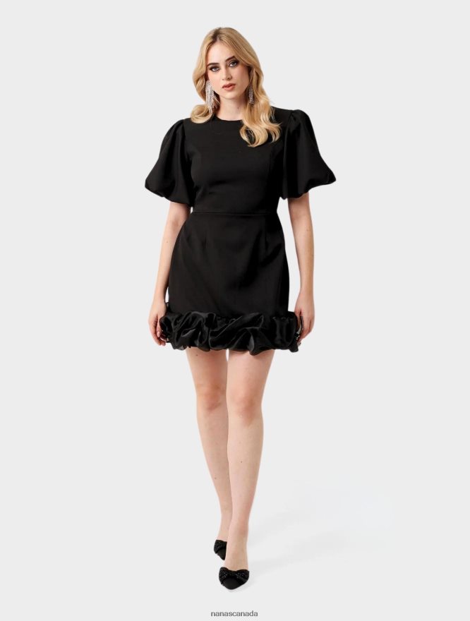 Nana's Canada Black Emma Mini Dress V06HD28