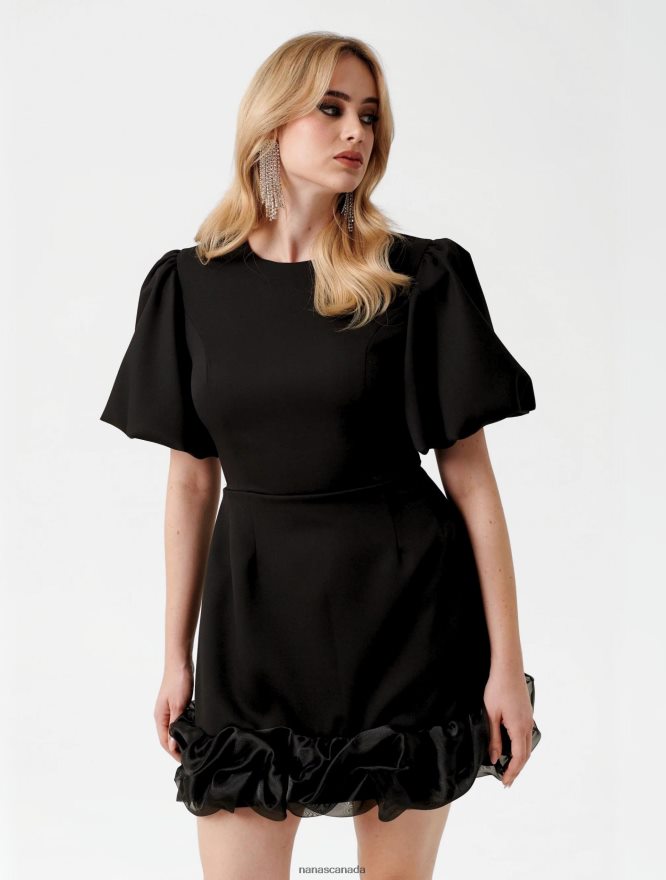 Nana's Canada Black Emma Mini Dress V06HD28
