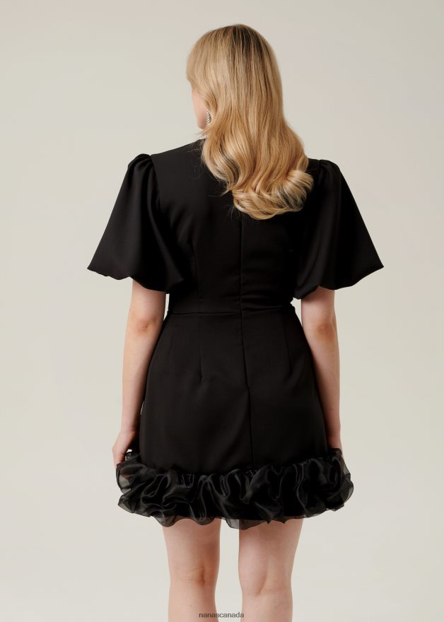 Nana's Canada Black Emma Mini Dress V06HD28