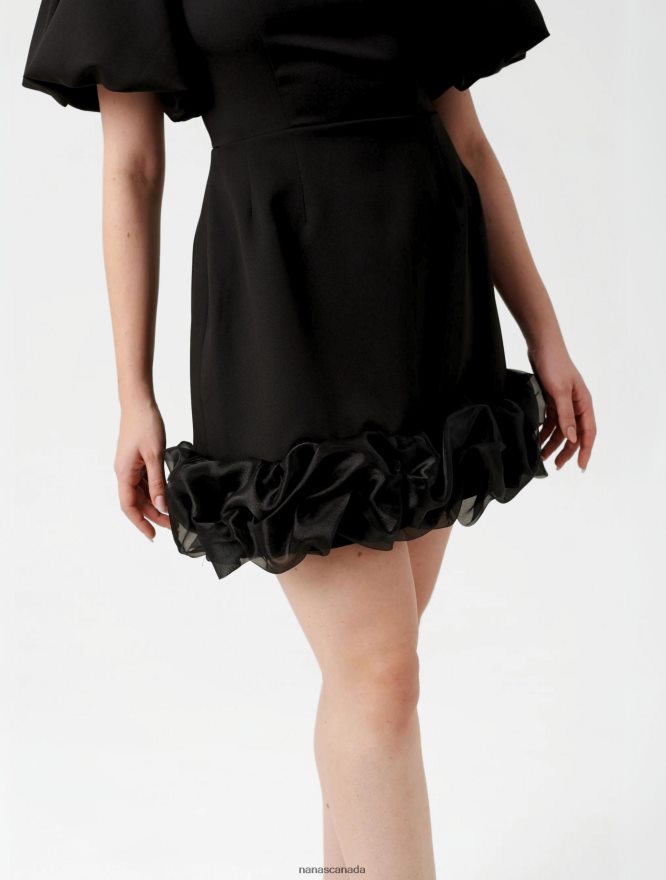 Nana's Canada Black Emma Mini Dress V06HD28