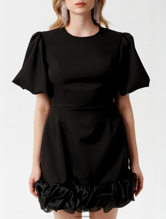 Nana's Canada Black Emma Mini Dress V06HD28