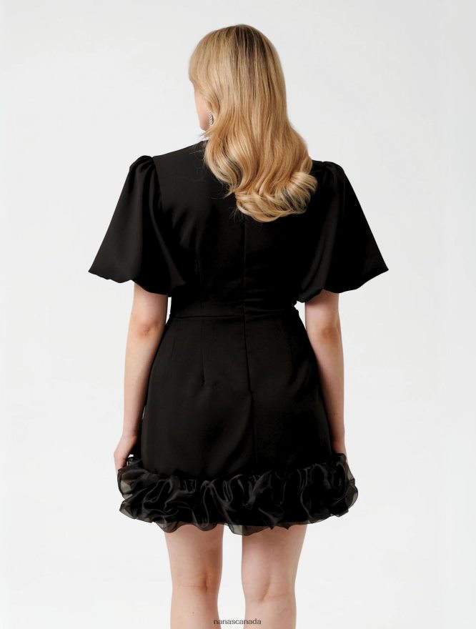 Nana's Canada Black Emma Mini Dress V06HD28