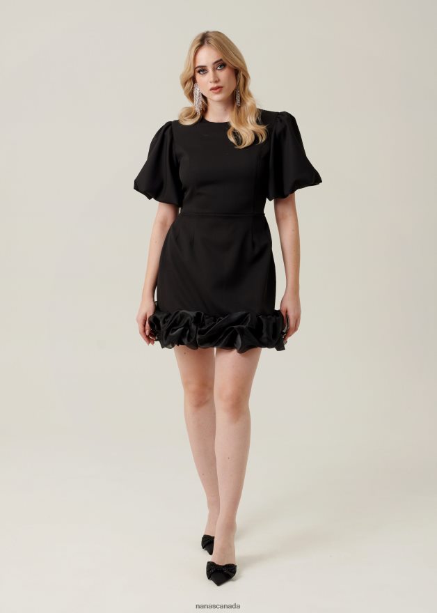 Nana's Canada Black Emma Mini Dress V06HD28