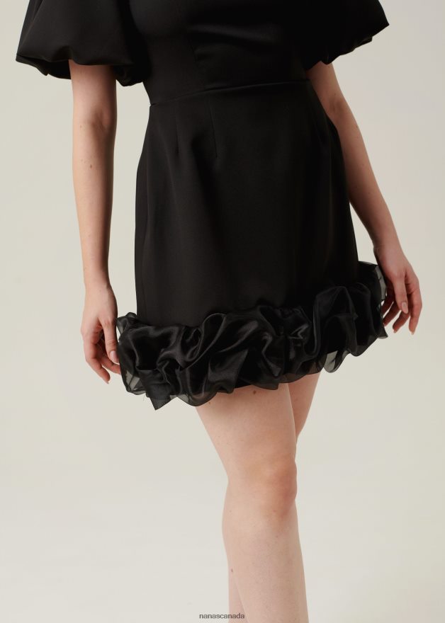 Nana's Canada Black Emma Mini Dress V06HD28