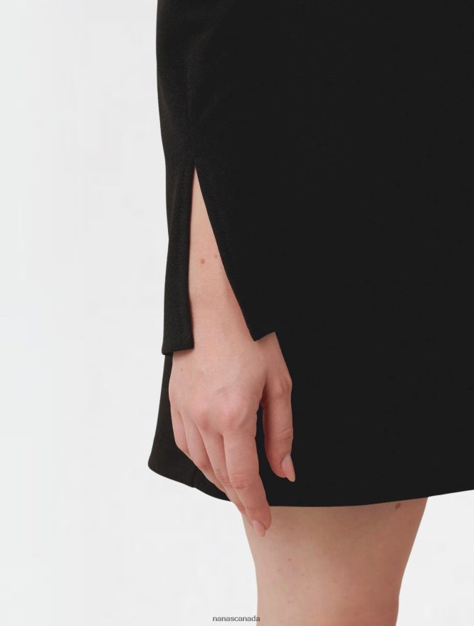 Nana's Canada Black Taylor Mini Dress V06HD218