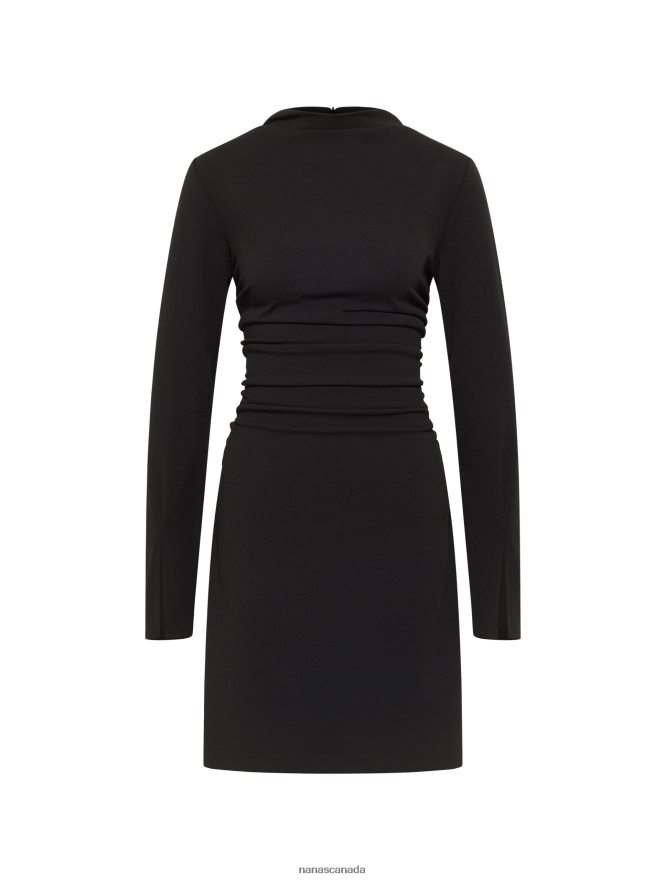 Nana's Canada Black Taylor Mini Dress V06HD218