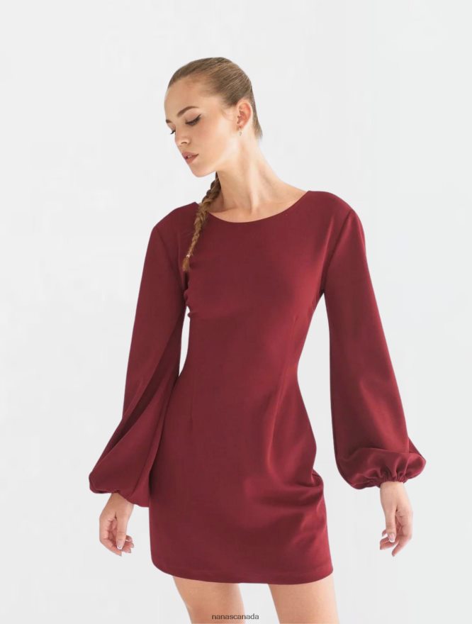 Nana's Canada Burgundy Amira Dress V06HD219