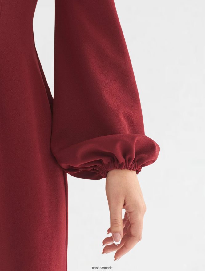 Nana's Canada Burgundy Amira Dress V06HD219