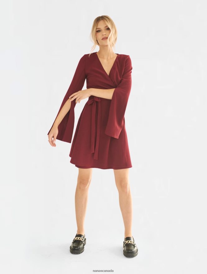 Nana's Canada Classic Burgundy Tina Dress V06HD267