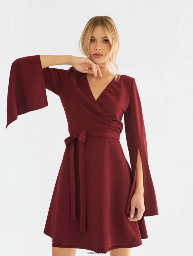 Nana's Canada Classic Burgundy Tina Dress V06HD267