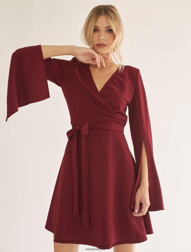 Nana's Canada Classic Burgundy Tina Dress V06HD267