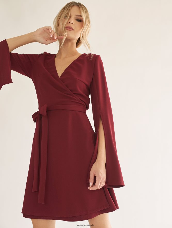 Nana's Canada Classic Burgundy Tina Dress V06HD267
