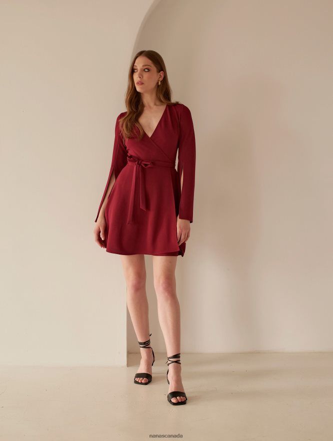 Nana's Canada Classic Burgundy Tina Dress V06HD267