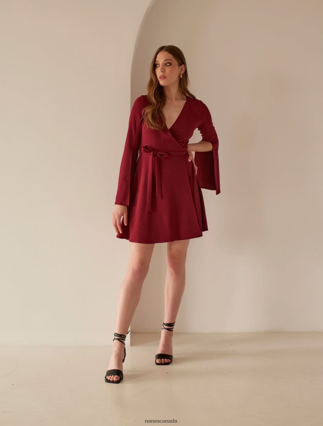 Nana's Canada Classic Burgundy Tina Dress V06HD267