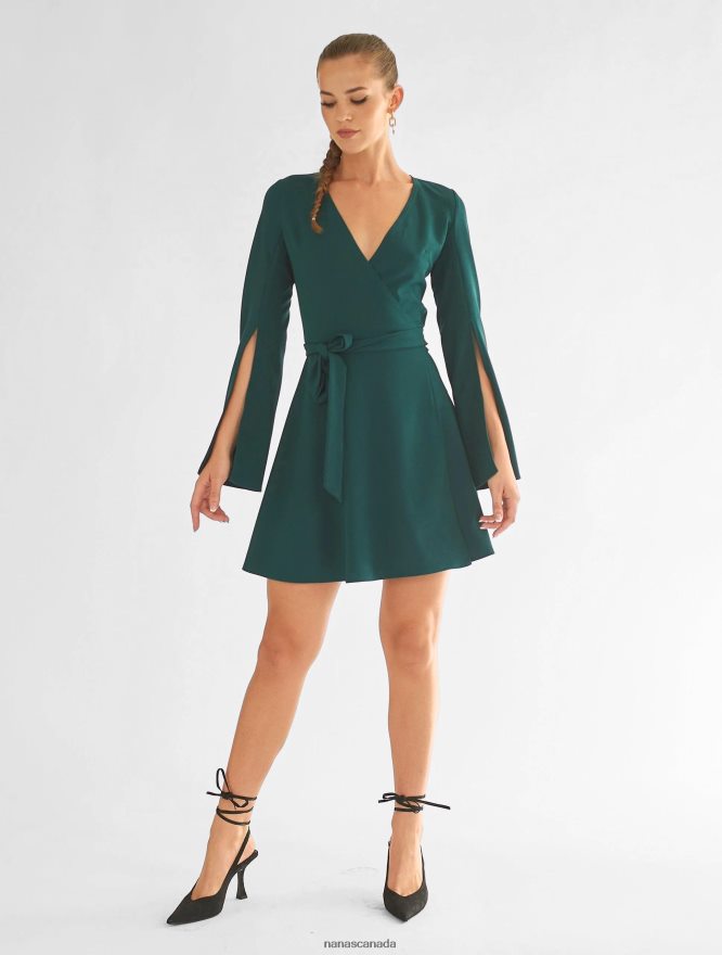Nana's Canada Emerald Green Tina Dress V06HD264