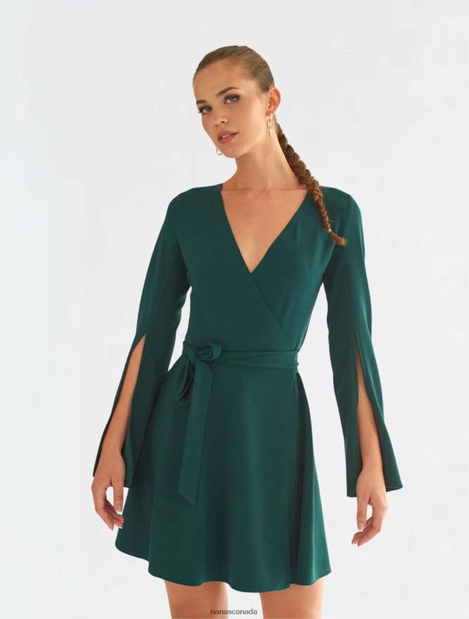 Nana's Canada Emerald Green Tina Dress V06HD264