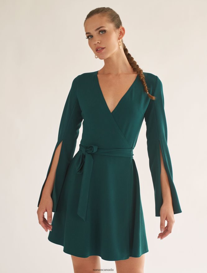 Nana's Canada Emerald Green Tina Dress V06HD264