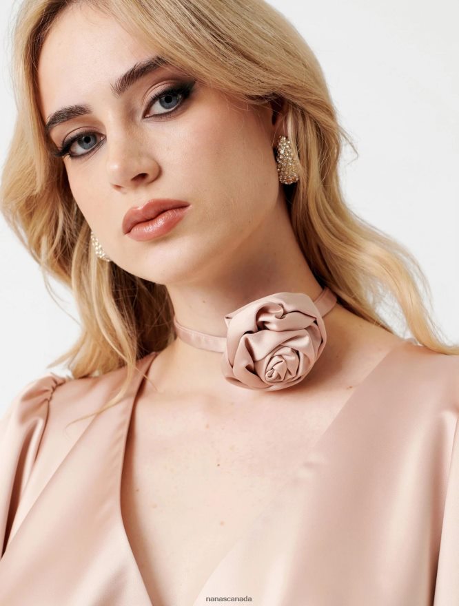 Nana's Canada Mauve Pink Pearl Mini Dress V06HD27