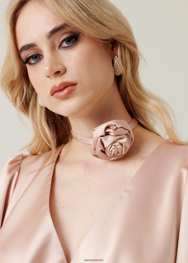 Nana's Canada Mauve Pink Pearl Mini Dress V06HD27