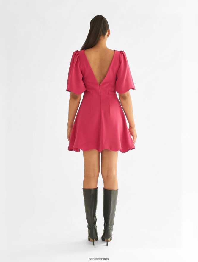 Nana's Canada Neon Pink Bella Dress V06HD268